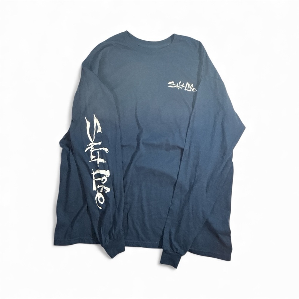 Salt Life T Shirt Men's Size Xl Navy Long Sleeve Graphic Livin' Salty Crab - Picture 4 of 7